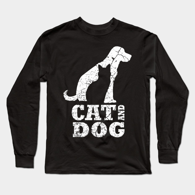 Cats & Dogs Cat And Dog Long Sleeve TShirt TeePublic